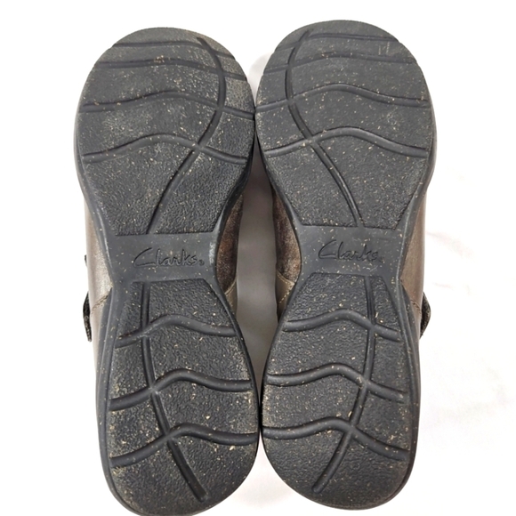 Collection by Clarks Roseville Jane Flats Womens Dark Grey Leather SZ 8.5M - Picture 5 of 7